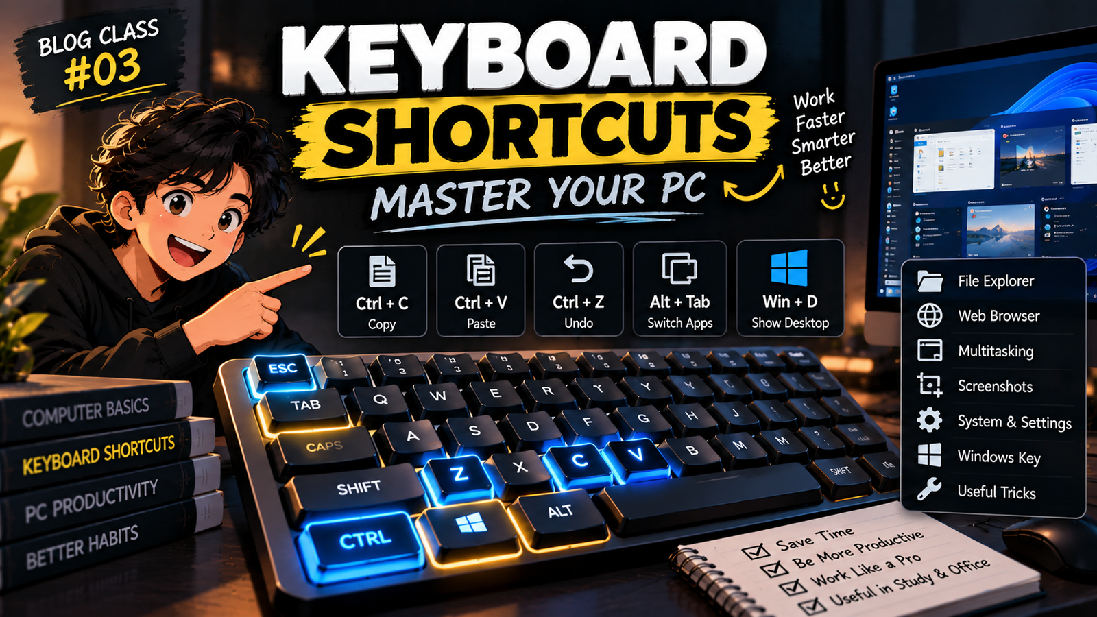 Master Keyboard Shortcuts: Complete PC Productivity Guide